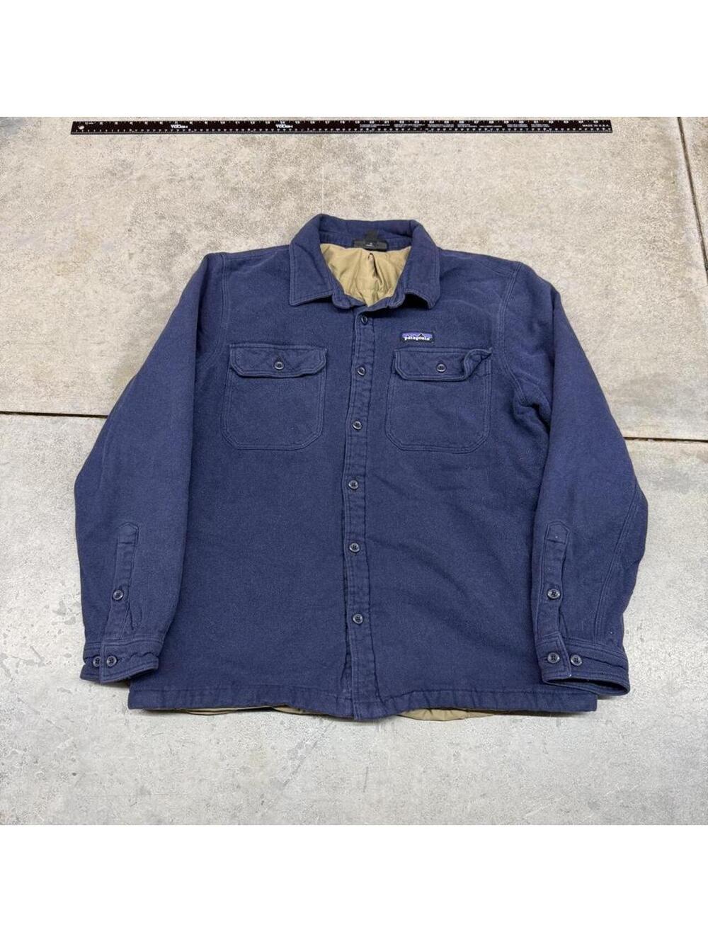 vintage patagonia fjord insulated flannel jacket size large